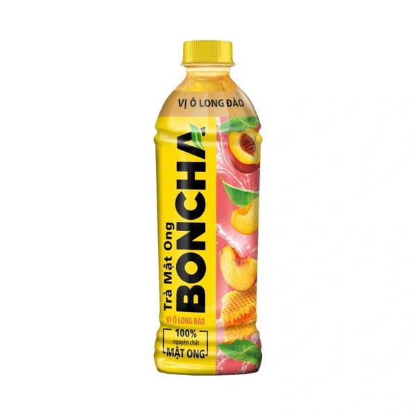 [THÙNG 24 CHAI] Boncha Trà Mật Ong Vị Ô Long Đào Chai 450ml