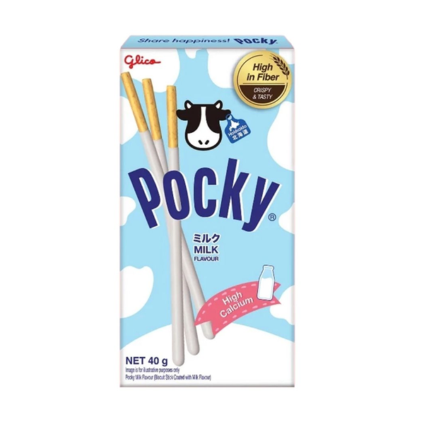Bánh que Glico Pocky Milk Hokkaido hộp 40g 120 que