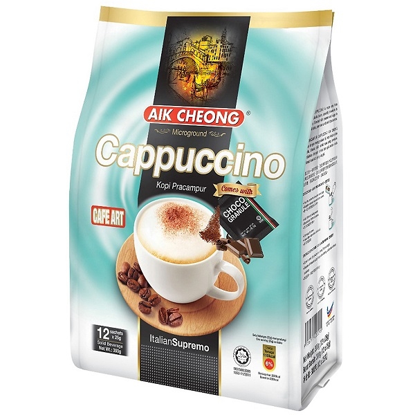 Cà phê Aik Cheong Cappuchino - 300g (12 Gói x 25g)