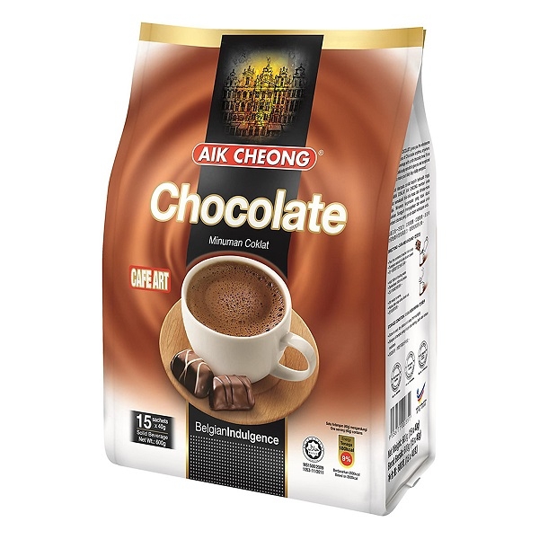 Socola hòa tan Aik Cheong Chocolate Café Art - 600g (15 Gói x 40g)