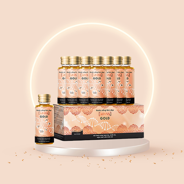 Nước uống làm đẹp Collagen Gold Adiva - Hộp 14 chai x 30ml