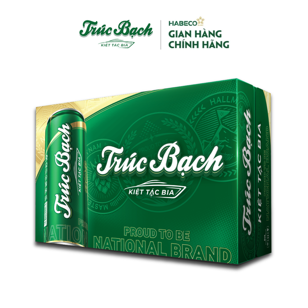 [THÙNG 24 LON] Trúc Bạch Bia Sleek Lon 330ml