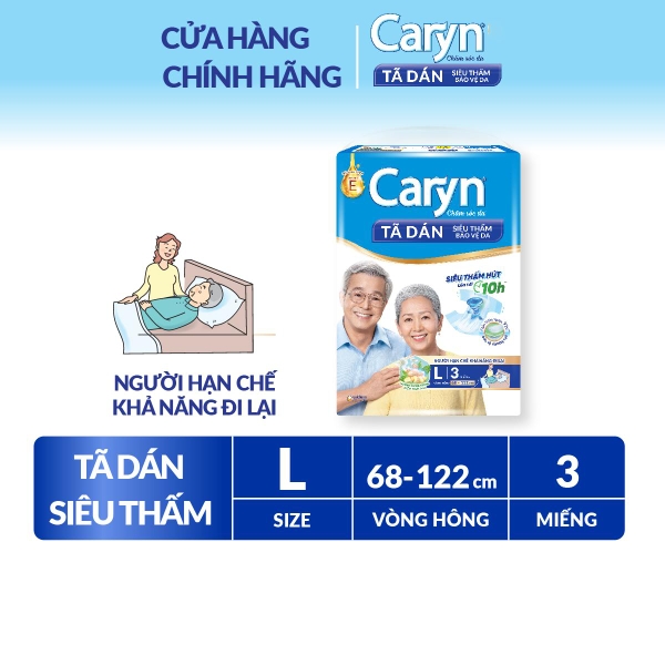 Caryn Tã dán L3 siêu thấm dành cho người hạn chế khả năng đi lại và phụ nữ sau sinh