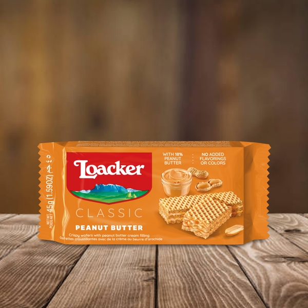 Bánh xốp Loacker Classic Peanut Butter 45g