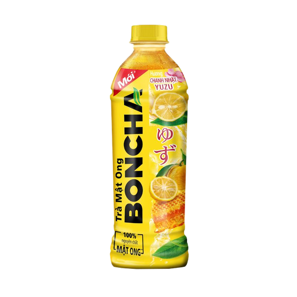 [THÙNG 24 CHAI] Boncha Trà Mật Ong Hương Chanh Nhật Yuzu Chai 450ml