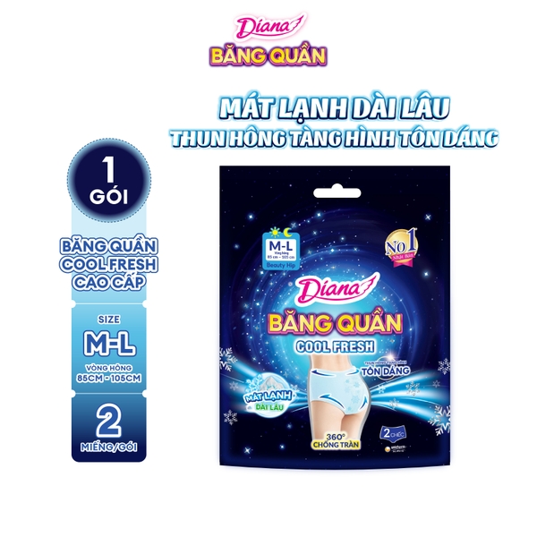 Diana Beauty Hip Băng Vệ Sinh Dạng Băng Quần Cool Fresh M-L/L-XL 2 -2601_010668/010675
