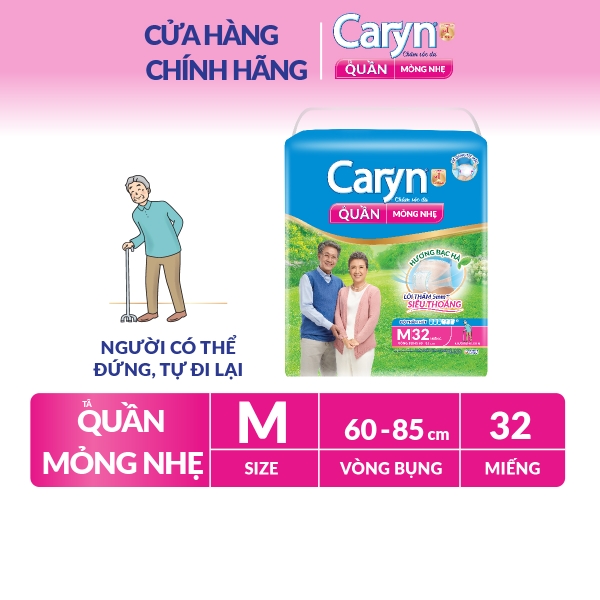 Caryn Tã quần M32 Mỏng Nhẹ Dành Cho Người Có Thể Đứng, Tự Đi Lại