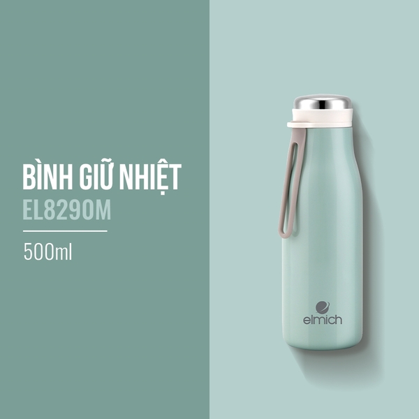 Bình giữ nhiệt Inox 304 Elmich EL8290M dung tích 500ml - Xanh