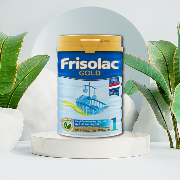 Sữa bột Frisolac Gold số 1 cho bé từ 0 - 6 tháng - 850g