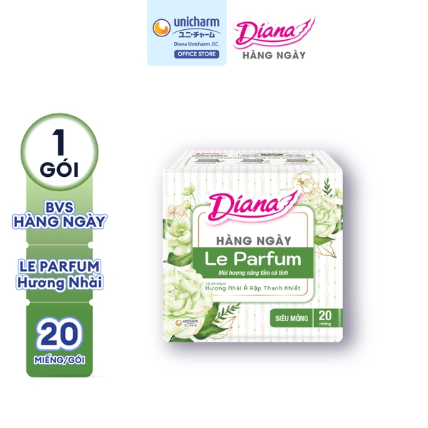Diana Băng vệ sinh hàng ngày Le Parfum gói 20 miếng nhài/ mộc hồng