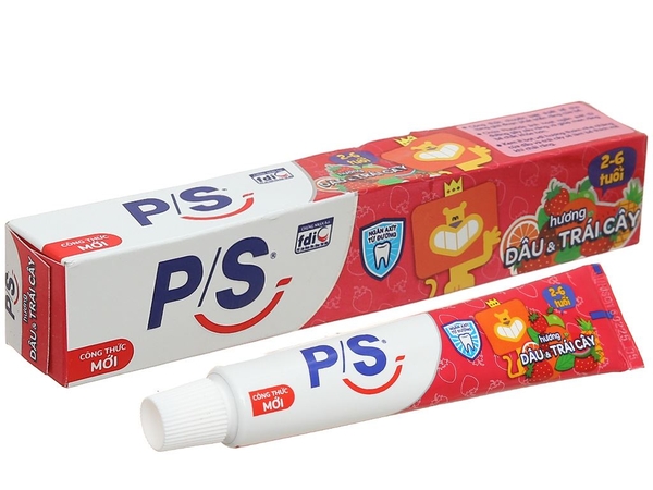 Kem đánh răng PS trẻ em hương dâu và trái cây 2-6 tuổi 45g