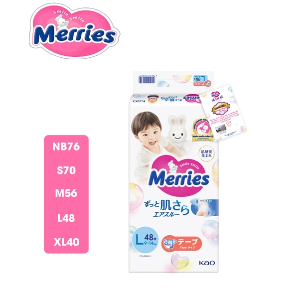 Merries Tã Bỉm dán size L48