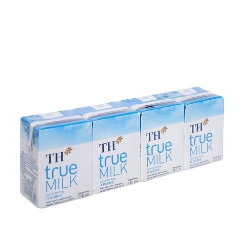 Sữa tươi tiệt trùng ít đường TH True Milk 110ml