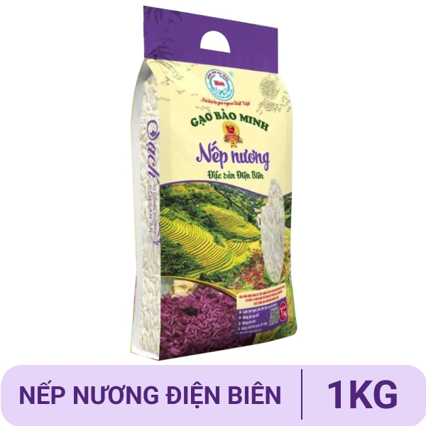 BẢO MINH Gạo Nếp Nương Điện Biên túi 1kg