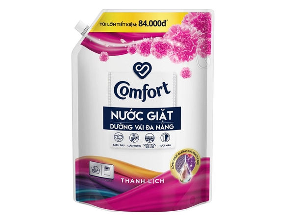 Nước giặt Comfort dưỡng vải đa năng hương thanh lịch túi 3.1kg