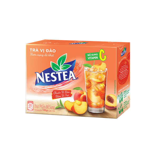 Trà NESTEA vị đào hộp 144g (12 gói x 12g)