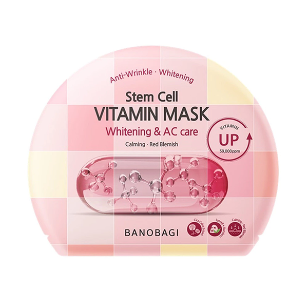 Mặt nạ BANOBAGI Stem Cell Vitamin Mask Whitening And AC Care miếng 30g