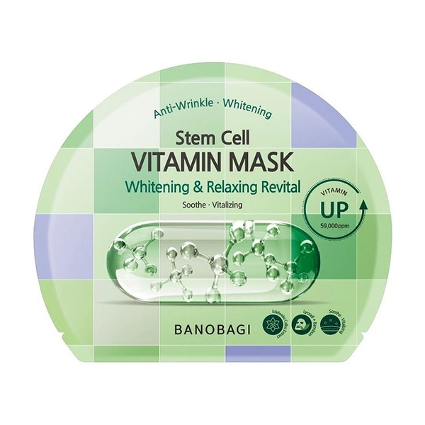 Mặt nạ BANOBAGI Stem Cell Vitamin Mask Whitening And Relaxing Revital miếng 30g