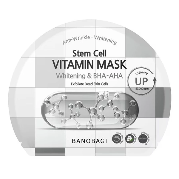 Mặt nạ BANOBAGI Stem Cell Vitamin Mask Whitening And BHA-AHA miếng 30g