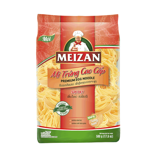 Mì trứng cao cấp Meizan - Sợi nhỏ gói 500g