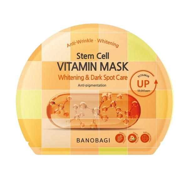 Mặt nạ BANOBAGI Stem Cell Vitamin Mask Whitening And Dark Spot Care miếng 30g