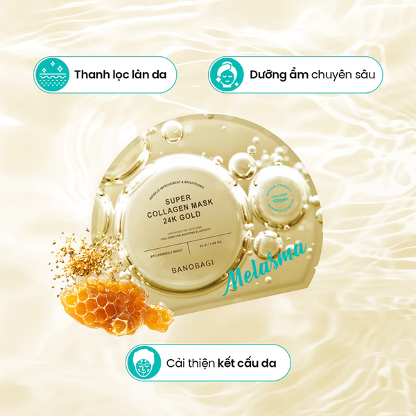 Mặt nạ BANOBAGI Super Collagen Mask 24K Gold miếng 30g