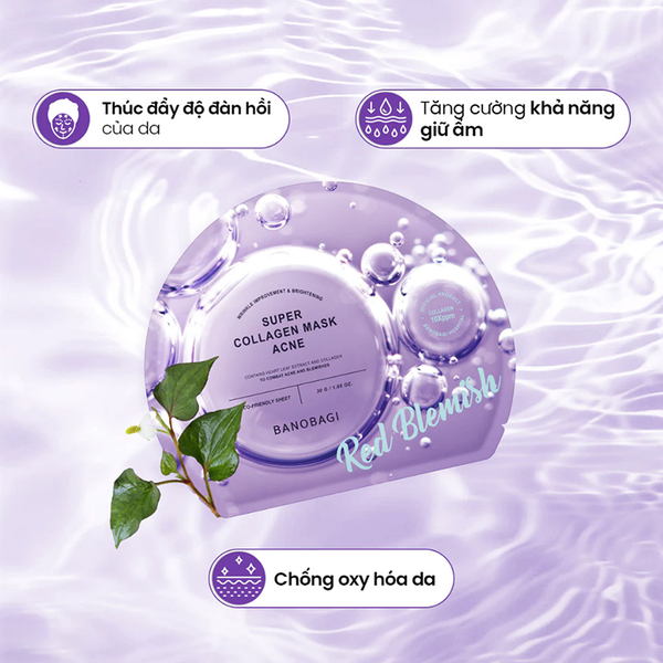 Mặt nạ BANOBAGI Super Collagen Mask Acne miếng 30g