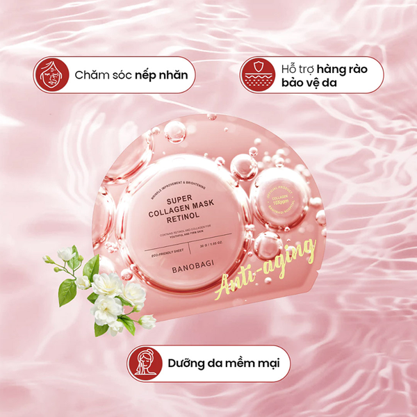 Mặt nạ BANOBAGI Super Collagen Mask Retinol miếng 30g