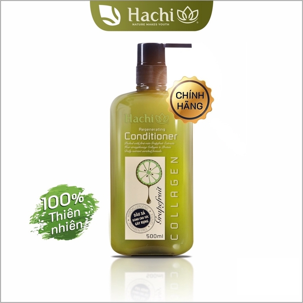 [THÙNG 16 CHAI] Hachi Dầu Xả Tinh Chất Bưởi Ngăn Gãy Rụng Chai 500ml