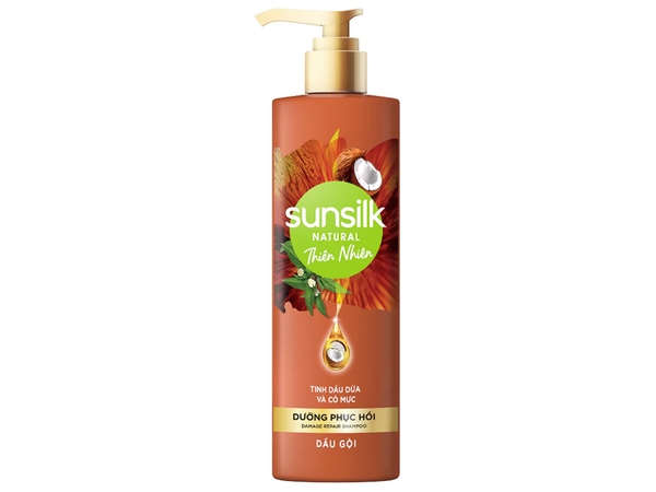 Dầu gội Sunsilk Natural tinh dầu dừa và cỏ mực dưỡng phục hồi 380ml