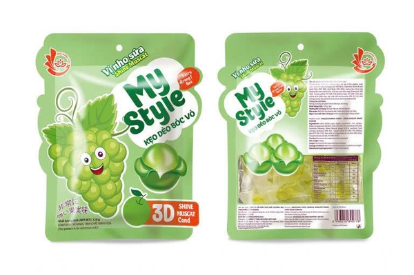 Kẹo nho xanh dẻo bóc vỏ 120g