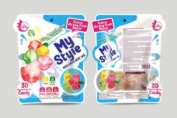 Kẹo trái cây tổng hợp dẻo bóc vỏ 120g