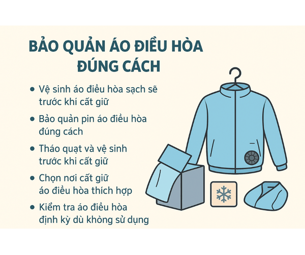 5 lưu ý quan trọng khi cất giữ áo điều hòa khi không sử dụng