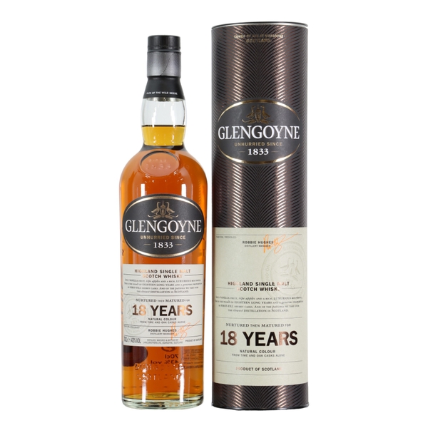 Rượu whisky đơn Scotland Glengoyne Natural Colour From Time and Oak Casks Alone 18 năm