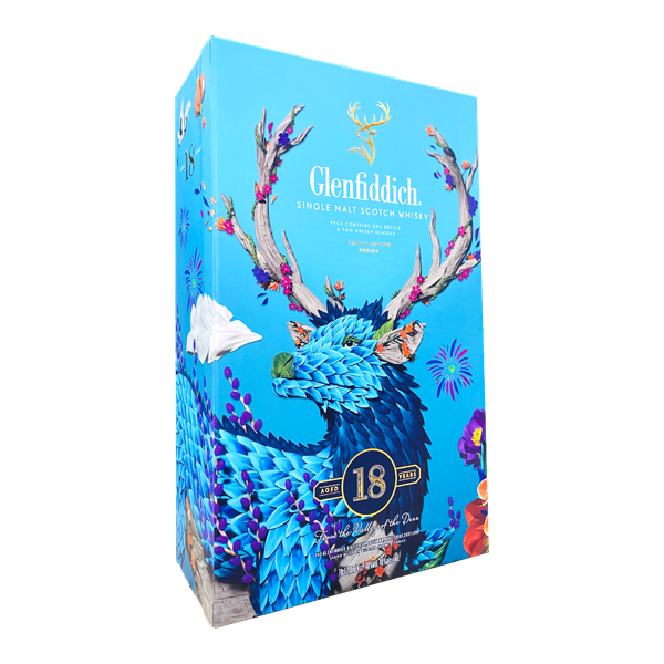 Hộp rượu whisky đơn Scotland Glenfiddich 18 năm