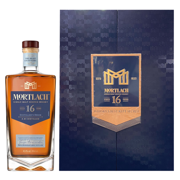 Rượu whisky đơn Scotland Mortlach Distiller's Dram 16 năm hộp quà tặng F23  / K32C