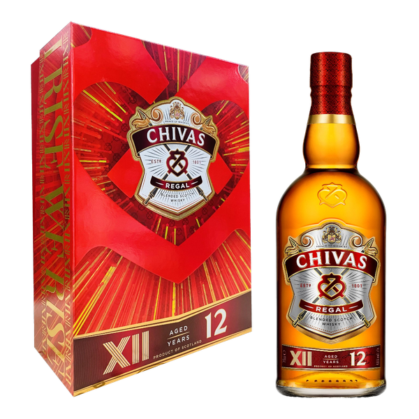 Rượu whisky pha trộn Scotland Chivas Regal 12 năm hộp quà tặng F24 / K32C