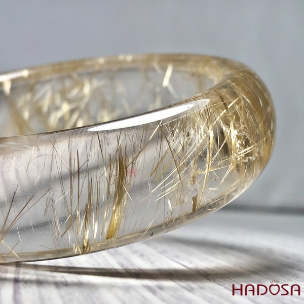 Vòng Kiềng Thạch Anh Tóc Vàng cao cấp Hadosa