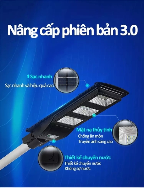 Đèn đường năng lượng mặt trời 100W