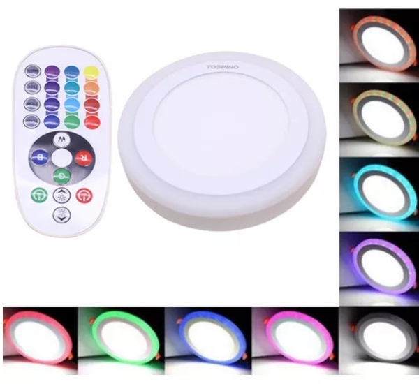 Đèn Ốp Trần Led 18+6W Lắp Nổi Viền Màu