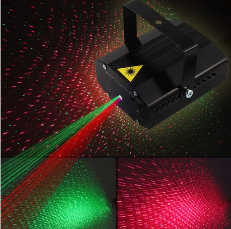 Đèn chiếu laser cảm biến âm thanh,cảm ứng theo nhạc.