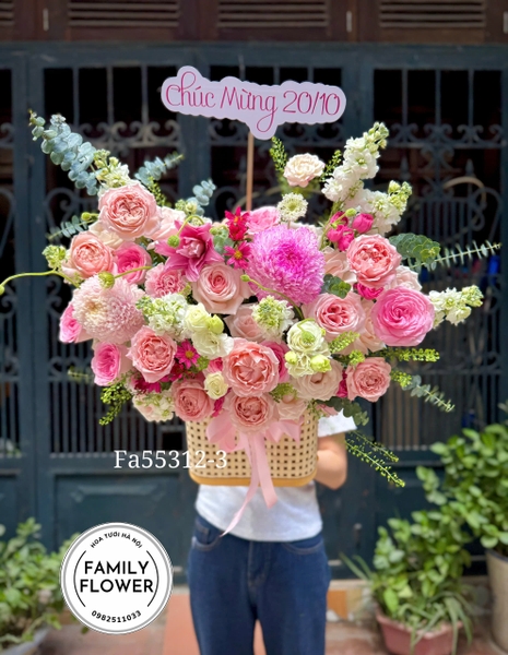 Lẵng hoa chúc mừng 20 tháng 10