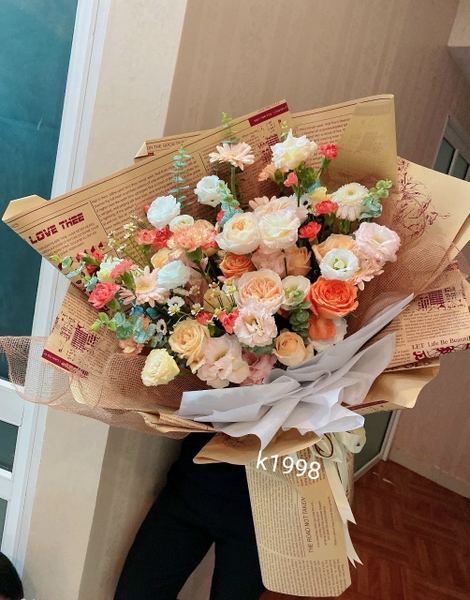 BÓ HOA TONE CAM TẶNG NAM ,TẶNG CHỒNG , BỐ NHÂN DỊP SINH NHẬT ĐẸP Ở CẦU GIẤY - HÀ NỘI
