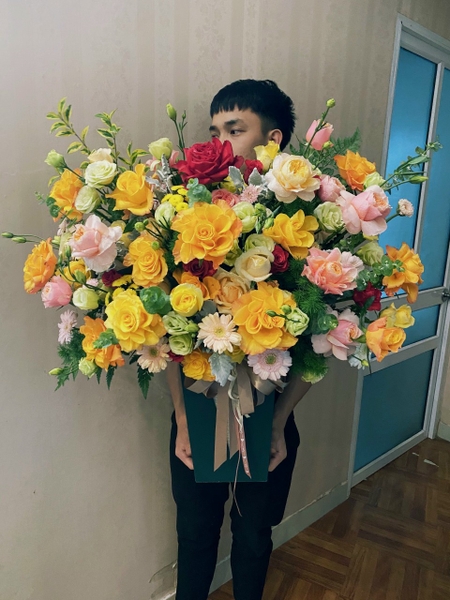HOA SINH NHẬT HÀ NỘI . LẴNG HOA CHÚC MỪNG SINH NHẬT CHỒNG Ở CẦU GIẤY