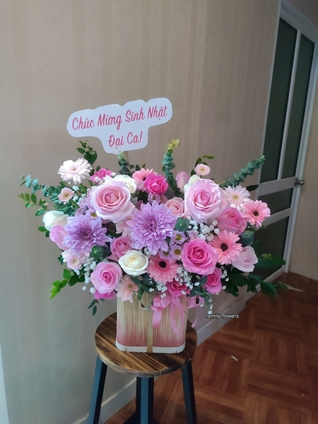 lẵng hoa chúc mừng sinh nhật ANH TRAI , EM TRAI , BỐ , ÔNG TẠI CẦU GIẤY - HÀ NỘI