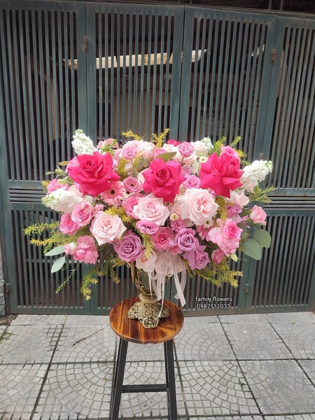 BÌNH HOA CAO CẤP TẶNG SINH NHẬT SẾP Ở CẦU GIẤY - HÀ NỘI , HOA TẶNG SẾP HÀ NỘI