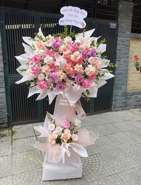 KỆ  hoa chúc mừng khai trương hồng phát , hoa khai trương HÀ NỘI . ĐIỆN HOA HÀ NỘI