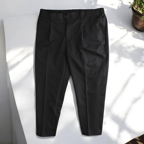 Quần Tây Dài Big Size Nam Lưng Thun Co Giãn (70-130kg) - Đen -