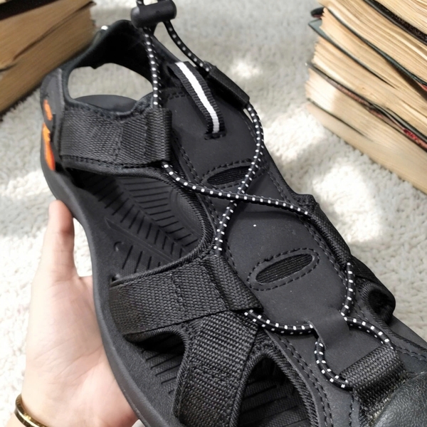 Sandal Rọ Big Size Nam Quai Dù (44 45) - ĐEN -