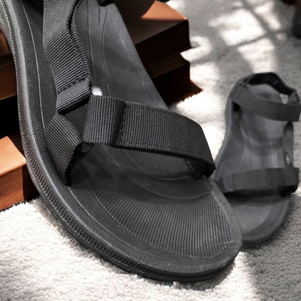 Giày Sandal Big Size Nam Hiệu Vento có size 44 45 46 - ĐEN
